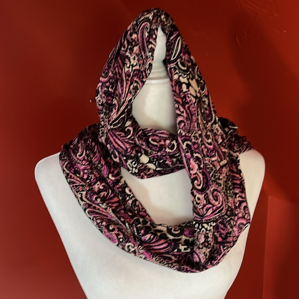 Infinity scarf/ headdress rayon and spandex material - Picture 4 of 5